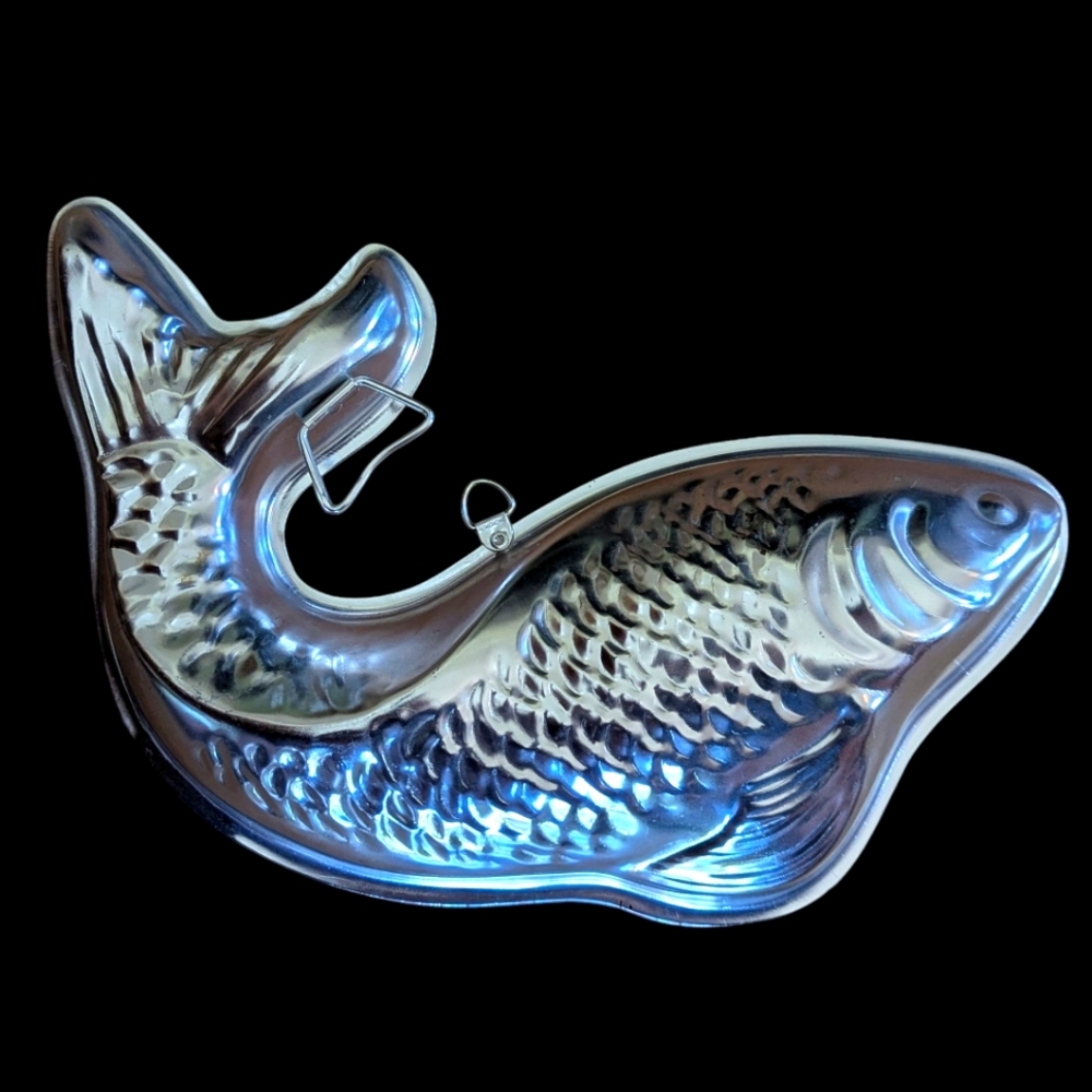 MCM AHC St Louis Hanging Metal Koi Fish Jell-O Aspic Mold Vintage  1963